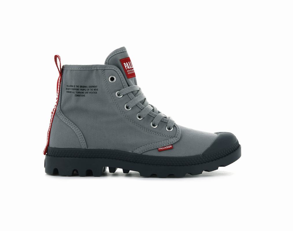 Palladium Pampa Hi Dare Men's Boots Dark Grey (RJLY47810)